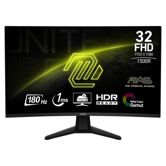 MSI MAG 32C6 32 INCH FHD 1500R Curved VA Gaming Monitor Black | 9S6-3DD41M-009